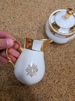 Luxusní porcelánová sada ČSSR – 6+6+mlékovka+cukřenka - 6