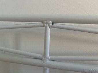 Postel bílá kovova 200 x 90 cm - 6