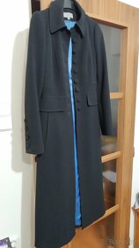 Dámský, dlouhý, zimní, černý kabát S Marks&Spencer - 6