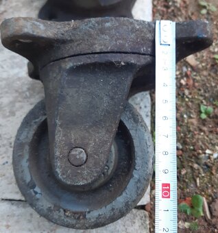 Litinová otočná zátěžová kolečka na ložiskách - 6