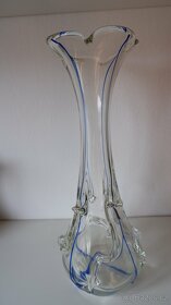 Váza, hutní sklo, zdobení - 6