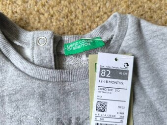 Dětská mikina zn. Benetton, šedivá - vel. 82 - 6