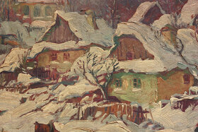 Ludvík (Ludva) Dobeš, olej na desce, XXL s rámem 76 x 94,5 - 6