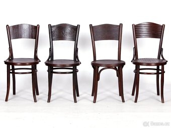 Prvorepublikové židle MIX, Thonet, Fischel, Mundus, 8 ks - 6