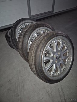 ALU disky RH, BMW E30, 4X100, dobré pneu - 6