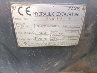 Pásový bagr HITACHI ZX 48U-3 CLR - 6