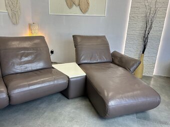 Kožená rohová pohovka Koinor (elektrická relaxační funkce) - 6