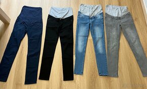 Set těhotenské oblečení jeans kalhoty trička svetr 36S - 6