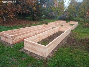 modřínové vyvýšené záhony 3x1x0,4 m - 6