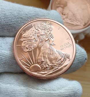 Investiční Měděná mince 1 unce - Liberty - 6
