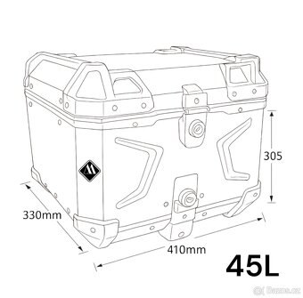 Kufr na motorku ABS topkoffer 45L X-Line - 6