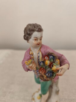 Meissen míšeň chlapec porcelánová soška 13 cm - 6