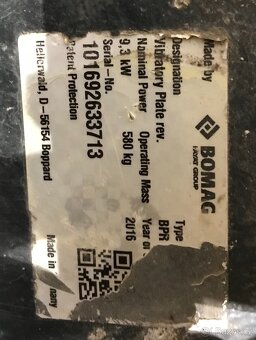 Vibrační deska Bomag BPR 70/70 HATZ - 6