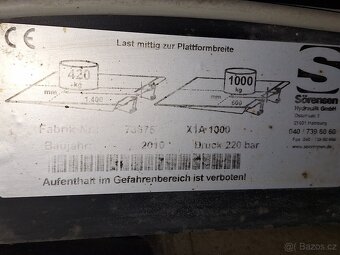 hydraulická plošina Sörensen, SRN - 6