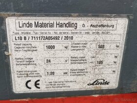 Linde L10B - AKU - pouze 1894 mth - 6