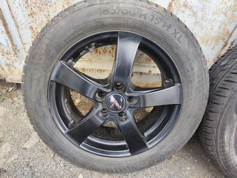 15"černá alu sada Dezent 5x100 Škoda Rapid Fabia 3 Polo - 6