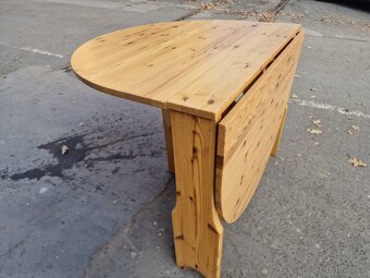 Stůl Jídelní Dřevo Rozkládací 18x90 výška 74/90x134 cm - 6