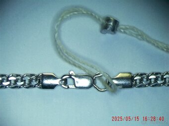 Stříbrný řetízek Bismark 60cm 9.69g ryzosti 925 - 6
