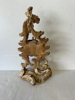 Barokní dřevěný stojánek na kapesní hodinky - originál - 6