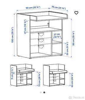 IKEA přebalovací pult s šuplíky - 6