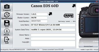 Canon EOS 60D má nacvakáno 8678 fotek - 6