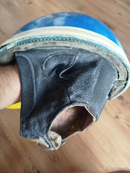 Přilba hříbek kokos na moped motocykl veterán - 6