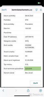 HUMMER H3 3,5 LPG , nová STK 06/2027,136520 km - 6