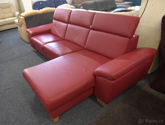 Sedací souprava rohová - kůže - 6