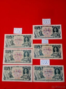 Československé bankovky třetí část ceny jsou za ks a na fotu - 6