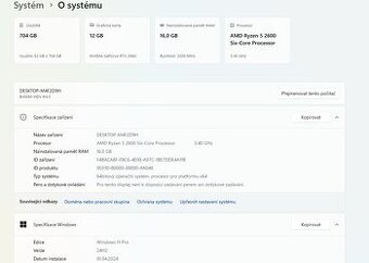 ☑️Herní PC RYZEN 5 2600,RTX 2060 12 GB,16 GB RAM,SSD+HDD - 6