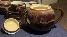 Keramická hnědá kávová sada - 6