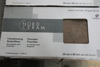 Dlažba - top kvalitní německá - 30x60 cm - 15 m2 - hnědá - 6