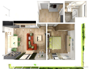 Prodej bytu 2+kk Ketkovice, vestavěný nábytek - 6