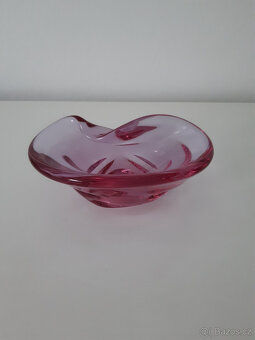 Nádherná menší miska z hutního skla, autor Miloslav Klinger - 6