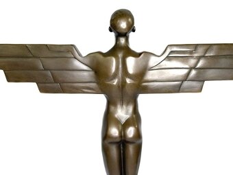 IKARUS - ART DECO BRONZOVÁ SOCHA - 6