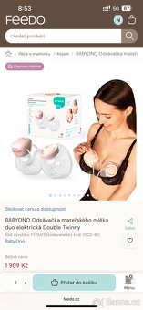 BABYONO Odsávačka mateřského mléka duo el. Double Twinny - 6