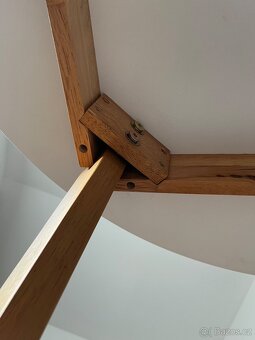 Jídelní stůl JEGIND Ø105 bílá/přírodní - 6
