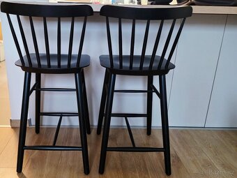 2× barová židle TON Ironica – Black Grain (černá) - 6