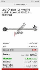 Mercedes benz tyč/vzpěry stabilizátoru LEMFÖRDER - 6