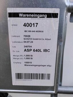 IBC kontejner 600 litrů 2.500,-Kč PROSTĚJOV m: 731 855 194 - 6