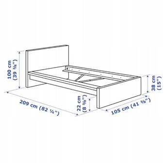 Postel Ikea Malm 90x200 - 6