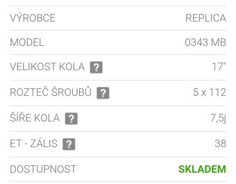 Prodám  alu  litá kola r17'  včetně pneu - 6