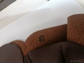 Kožené rukavice na motorku retro Top. - 6