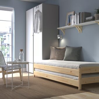 Stohovatelná postel IKEA UTÅKER 80x200 cm + příslušenství - 6