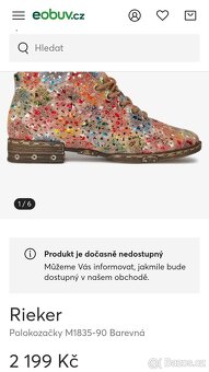 Damske polobotky RIEKER, 41 - 6