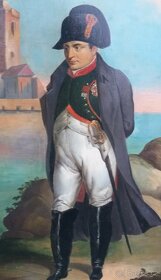 Napoleon Bonaparte star.olej na plechu.. - 6