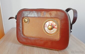 RARITA - KOŽENÉ POUZDRO NA KABELKOVÉ RÁDIO TESLA T58 - 6