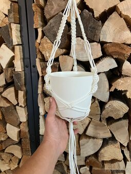 Závěsný květináč macramé - 6