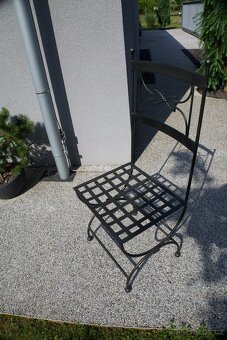 Kovová židle černá - 6