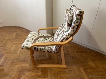 IKEA POÄNG křeslo – bříza, originální potah - 6